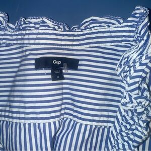 GAP Navy and White Striped Blouse